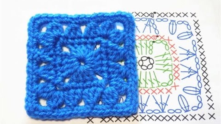 かぎ針編みの四角モチーフ ６ How To Crochet Granny Square