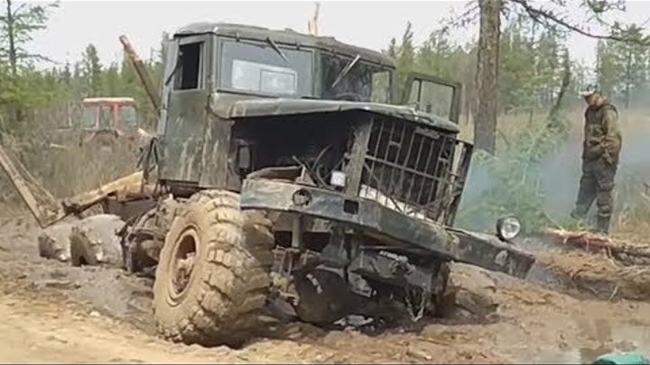 КРАЗ 255 на бездорожье