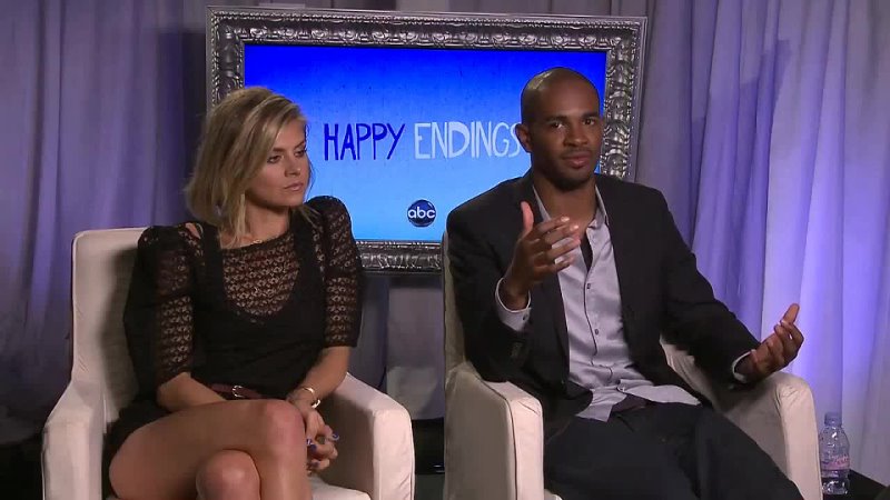 'Happy Endings'- Eliza Coupe and Damon Wayans Jr. on Season 2