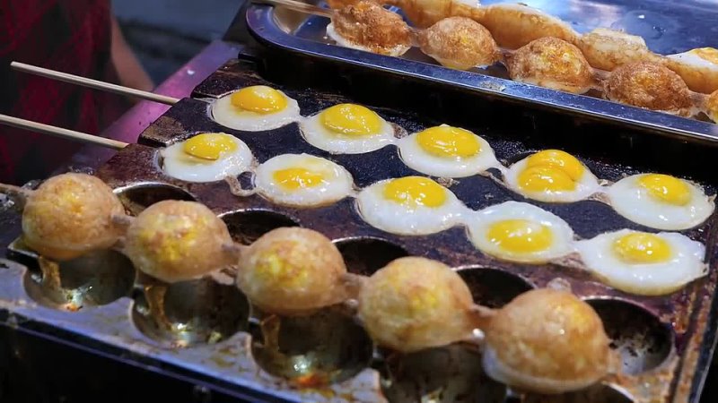 Xian (China) Street Food - Quail Egg Skewers