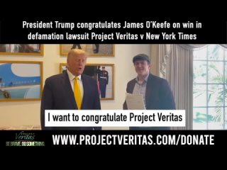 President Trump congratulates Project Veritas on win in defamation lawsuit Project Veritas v New York Times