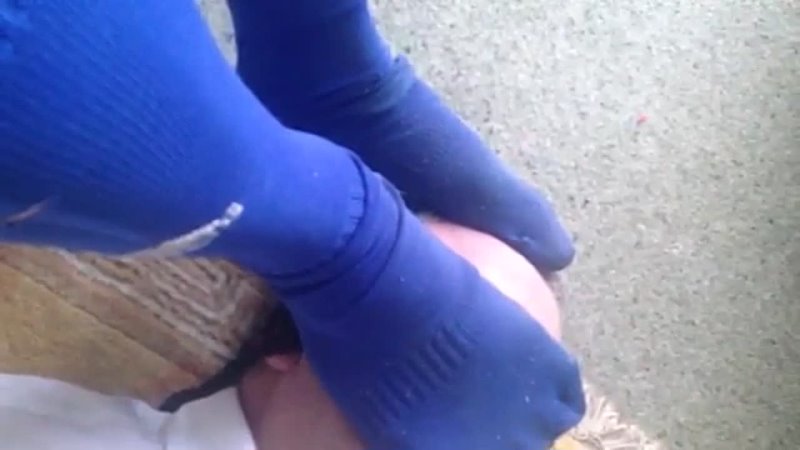 Blue footy socks