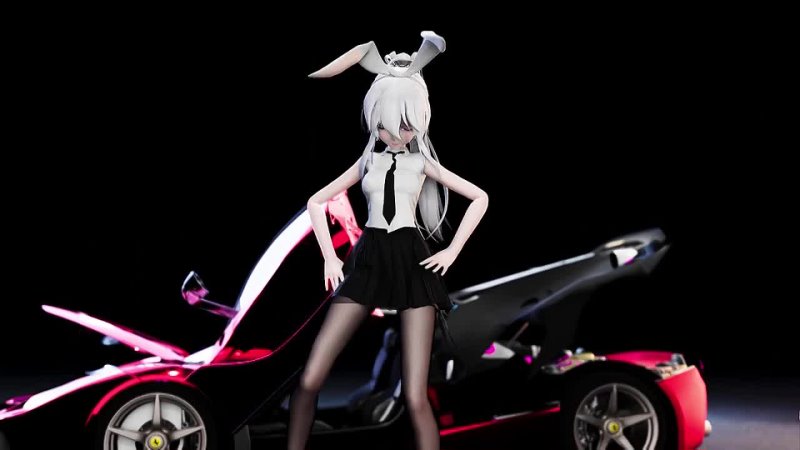 【MMD】Bunny costume. Yowane Haku 弱音ハク『 SHAKE IT 』