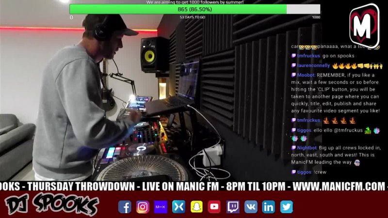 DJ Spooks - 8PM - 10PM - Live on ManicFM