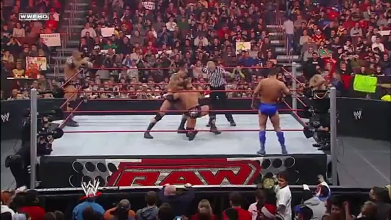 Raw Triple H Batista vs. Randy Orton, Cody Rhodes