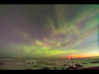 Северное сияние на Яграх.