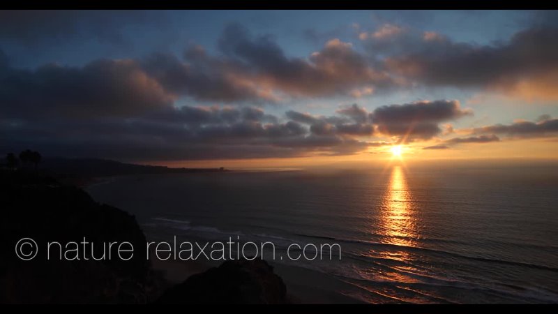 [4K] Golden Sunset from Torrey Pines, La Jolla (San Diego) PREVIEW Nature Relaxation Video