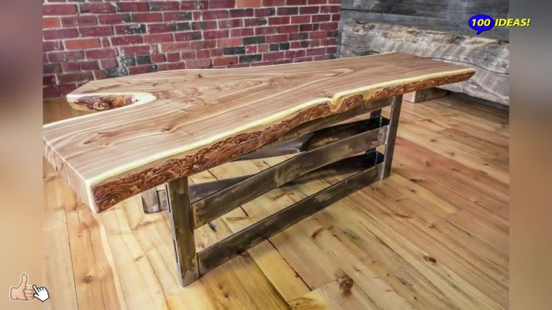 40 beautiful natural wood furniture ideas Furniture from slabs with a living