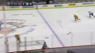 Ovechkin tries to go between the legs then backchecks to break up a scoring chance