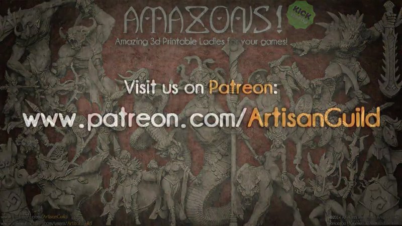 Last days on Kickstarter for AMAZONS High quality 3d printable Heroines, Monsters and