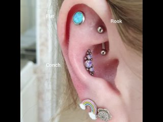 Пирсинг conch / flat / rook. Мастер Жанна Базанова