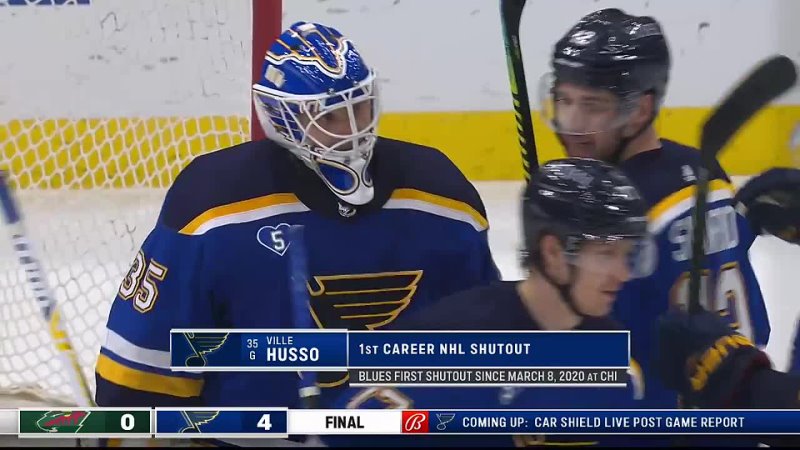 Hussos first career NHL shutout May 12,