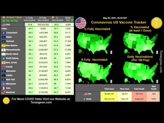Coronavirus US Stats Live Map Tracker (+Vaccine Update) - Torangene