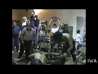 2005.07.08 Abyss  vs. Ryan Boz vs. Tyler Black - NWA NLW  IWA-MS Show (Three Way Tables, Ladders  Chairs Match)