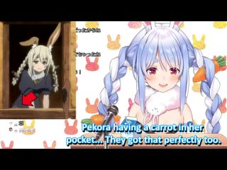 [OtakMori Translations - VTubers] 【Hololive】Pekora’s Reaction to Her Anime Appearance【Eng Sub】