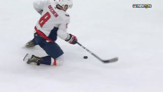 Ovechkin double-teamed by Pastrnak and Marchand