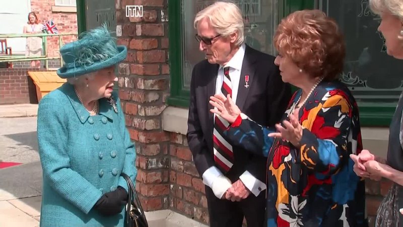 The Queen Visits Coronation Street Set in Manchester