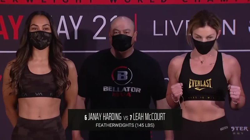 Bellator 259 Weigh in Face Off: Janay Harding vs Leah Mc