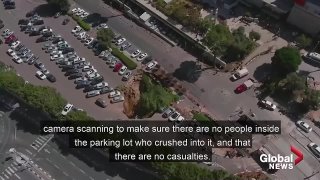 Sinkhole in Jerusalem swallows up cars in hospital parking lot