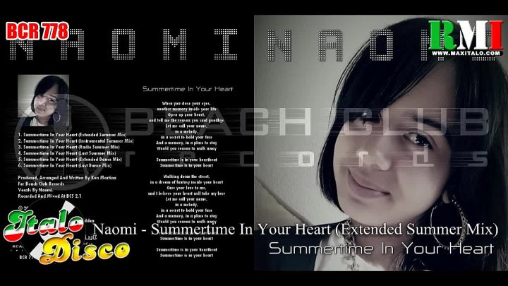 Naomi Summertime In Your Heart ( Extended Summer Mix) ( BCR 778) ( 720 X 1280 ). mp4