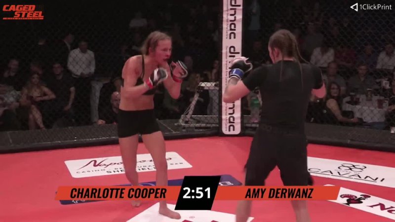 Amateur Super Flyweight Title Fight Amy Derwanz vs. Charlotte Cooper FULL FIGHT ( Caged Steel