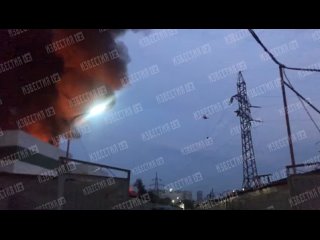Тушение пожара на юго-востоке Москвы