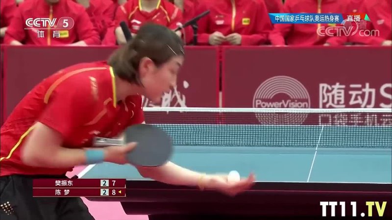 Fan Zhendong vs Chen Meng Chinese Warm up for Olympic Games