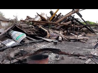 Слабонервным не смотреть! Пожар всё уничтожил Оренбургская обл  Пономарёвск.mp4