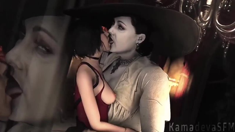 Lady Alcina Dimitrescu x Ada Wong - femdom; yuri; lesbian; oral sex; kunilingus; 3D sex porno hentai; [Resident Evil 8: Village]