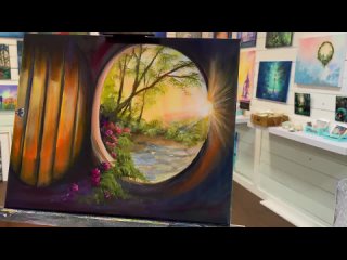 How To Paint “Through The Secret Door” acrylic tutorial / step by step /Fantasy