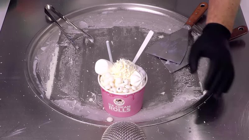 [Ice Cream Rolls] Skittles - Ice Cream Rolls | Candy ASMR