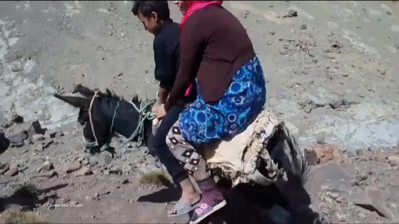 Fatty Moroccan Village Girl Double Donkey Ride