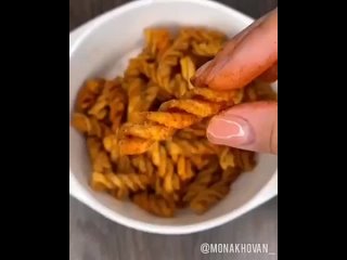 Необычные чипсы из макарон. со звуком