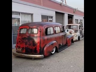 Two-badass-Hot-Spot-Fab-built--vehicles_- _no_quarter_carnal-layed-out-1951-Chevy-Suburban-and- -1950-Chevy-3100-truck_-