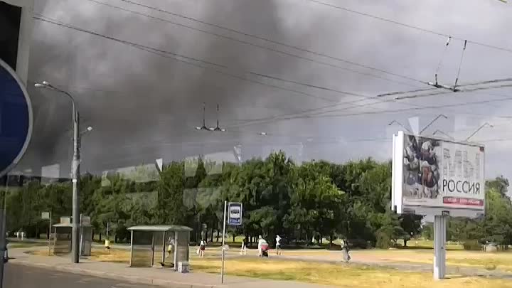 Пожар в строящемся корпусе аппартаментов VALO на перекрестке Салова и Бухарестской