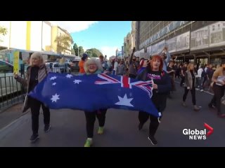 Protests in Australia against the pandemic, masks and bans 24