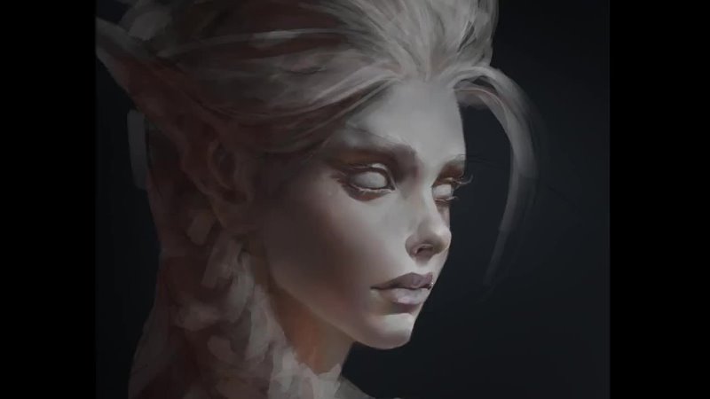 White Priestess Speed Painting by TAMPLIER