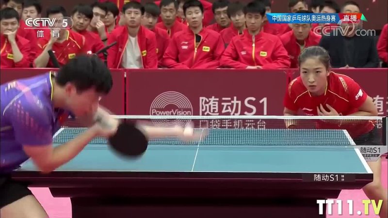 Ma Long vs Liu Shiwen Chinese Warm up for Olympic Games