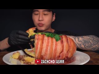 [Zach Choi ASMR] ASMR SHOKUGEKI NO SOMA: GOTCHA! PORK ROAST from FOOD WARS MUKBANG 먹방 | COOKING & EATING SOUNDS