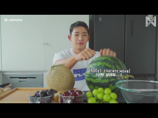 [Рус. саб][][ohhoho🍽️] Its summer right Watermelon punch mukbang 🍉 ASMR👂 l Fresh fruit l 원호 WONHO