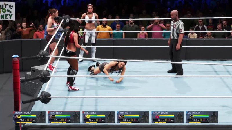 The Riott  vs R.Rousey(c)&The Bella  tag team!