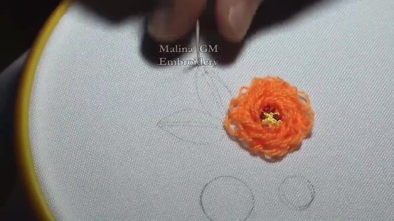 EMBROIDERY FLOWERS Turkish stitch ВЫШИВКА