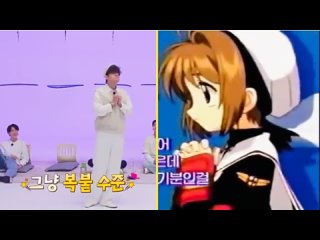 [RUN BTS ] - Taehyung imitating the girl in the cartoon them song dkdhsjshsj -