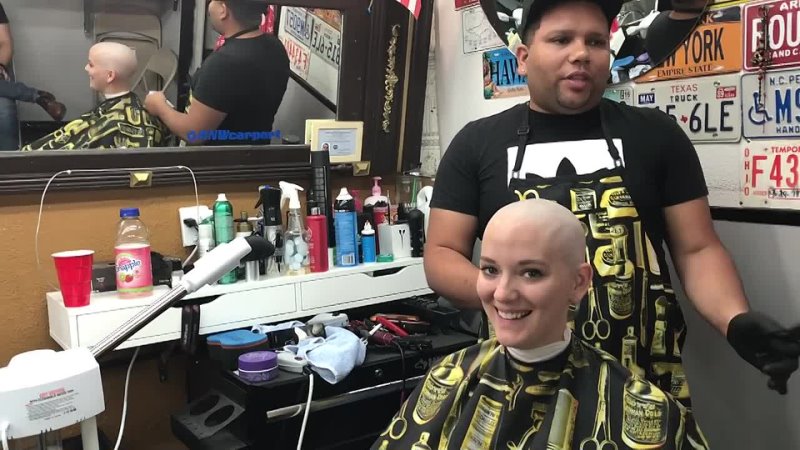 Cailey LV  Cute Girl Shaved Bald in Barber Shop (YT Original)