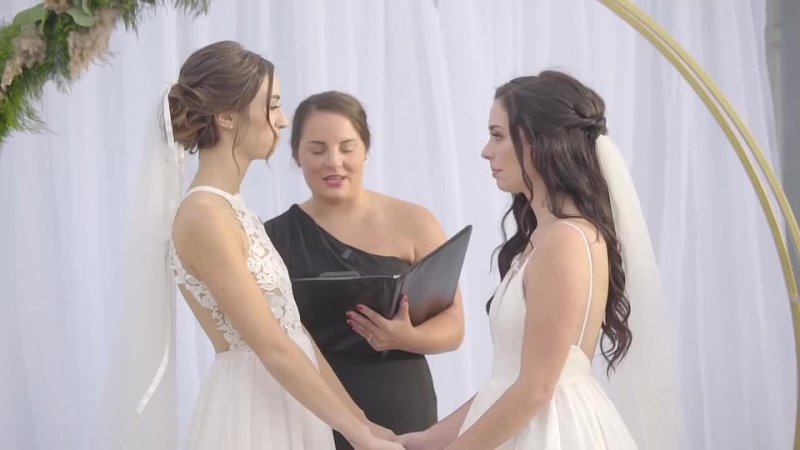 BEAUTIFUL WEDDING CEREMONY with personal vows   Lesbian Couple   Allie and Sam