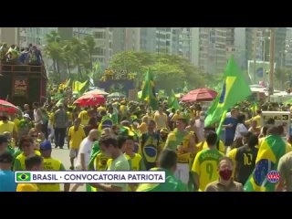 Brasil  Convocatoria patriota en apoyo a Jair Bolsonaro, en Copacabana (7 septiembre 2021)