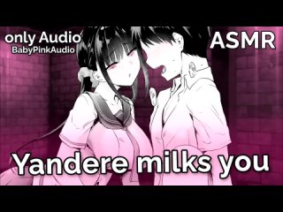 ASMR roleplay Yandere girl milks you (Йандере девушка целует, дрочит вам и сосет) |Porn ASMR World| секс, порно, хентай 18+
