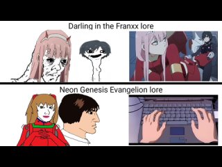 evangelion lore vs darling in franxx lore