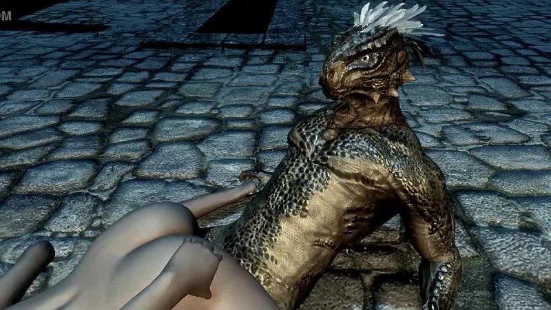 Argonian gets laid with a lonely young