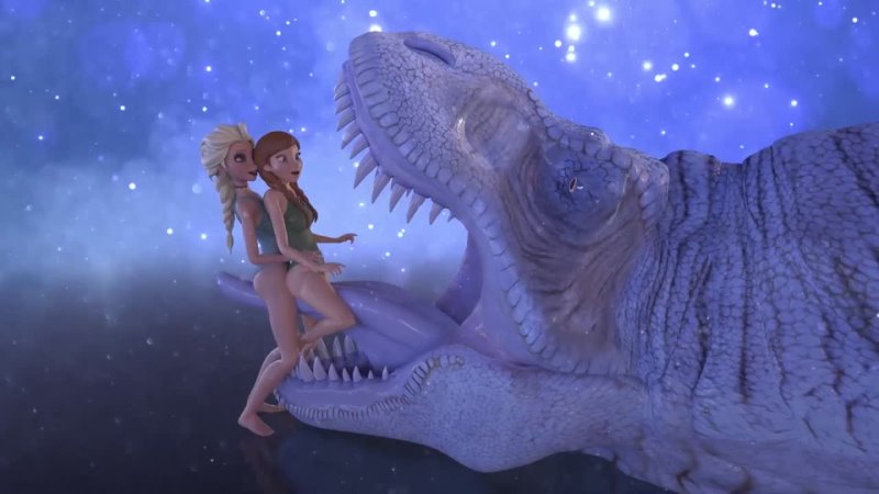 anna and elsa T rex